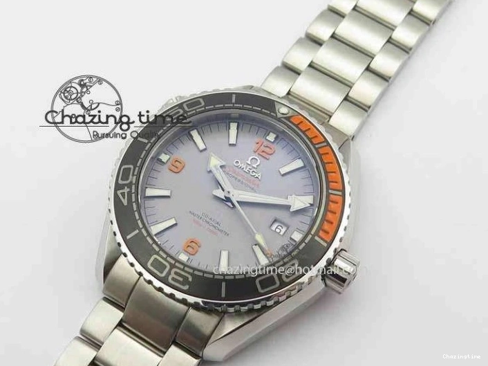 0211 Stretchable Planet Ocean 2016 43.5mm SS OM 1:1 Best Edition Gray Dial On SS Bracelet A 8163